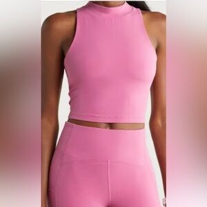 Zella Studio Mock Neck Support Tank Bra Top